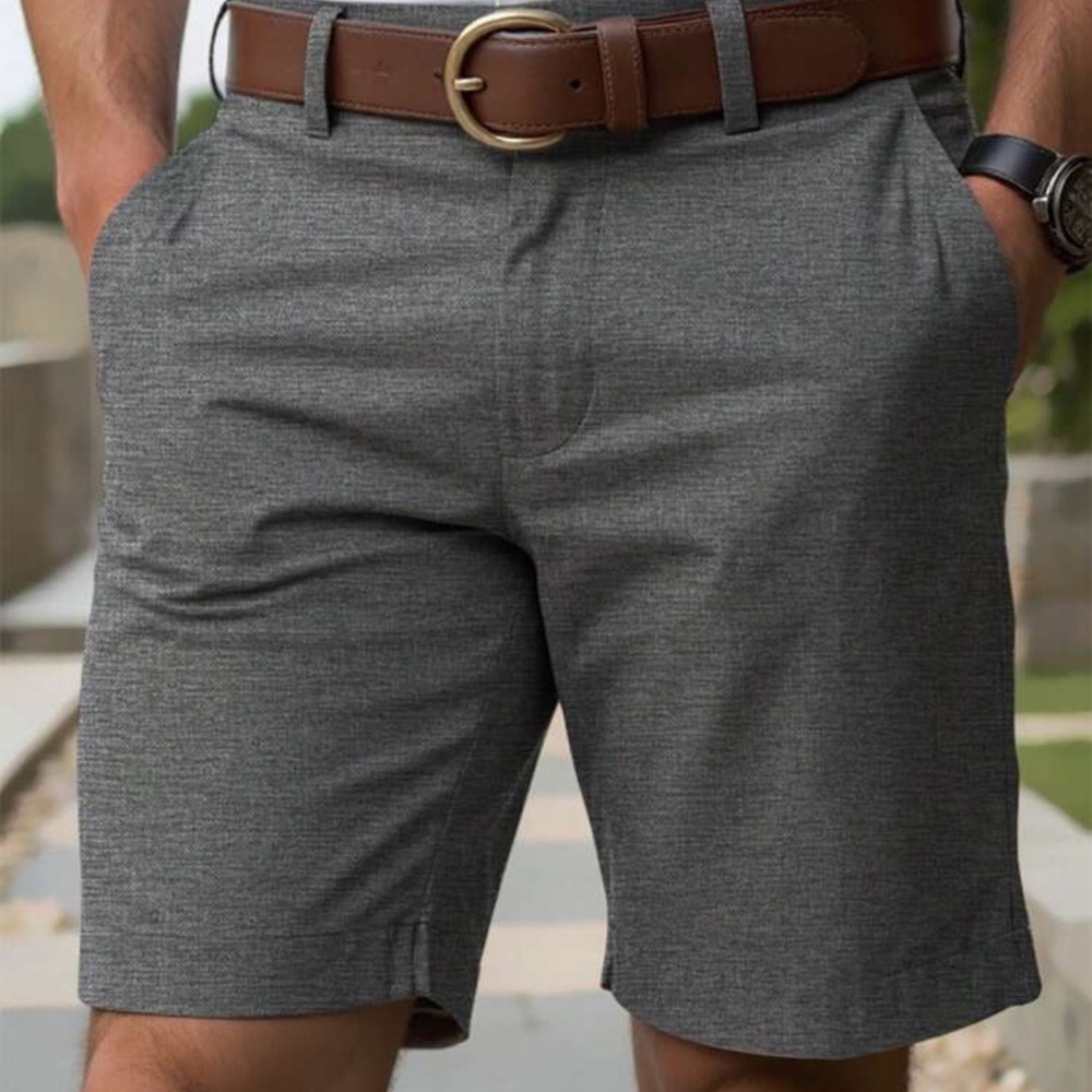 Manfinity RSRT Men's Casual Slant Pocket Shorts Linen Shorts - Picture 2 of 7